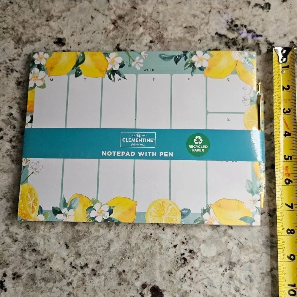 Clementine Calendar Notepad Set with Pen